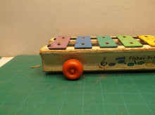 Vintage Fisher Price Pull-A-Tune Toy Xylophone 870 1964-1978 Missing Mallet