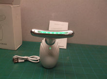 Neck Face Beauty Device, 3 Colors LED Face And Neck Massager For Women,