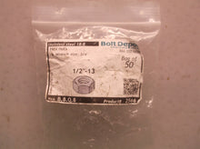 Hex nuts, Stainless steel 18-8, 1/2"-13 50 count