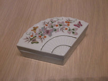 Avon 1980 Butterfly Fan Porcelain Box