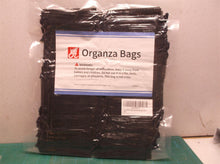 100pcs High Quality Sheer Organza Bags Black Drawstring