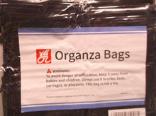 100pcs High Quality Sheer Organza Bags Black Drawstring