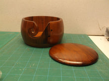 Wood Yarn Knitting Bowl with Lid, Bowl with Holes For Storage 7X4in