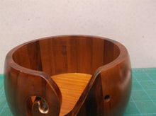 Wood Yarn Knitting Bowl with Lid, Bowl with Holes For Storage 7X4in