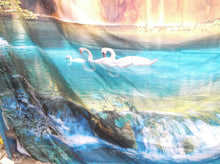 Swan waterfall back drop 70.8 x 90.5x