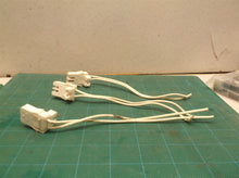 Lot of 3 2 pin snap in light connectors & wires
