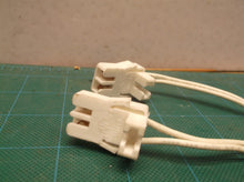 Lot of 3 2 pin snap in light connectors & wires