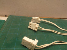 Lot of 3 2 pin snap in light connectors & wires