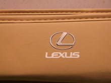Lexus leather tan car seat storage box/slot gap organizer with cup holder