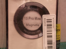 black and clear magnetic case Fits iphone 15 pro max
