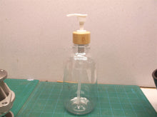 Bamboo pump hand soap / hand sanitizer clear bottle