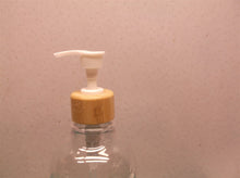 Bamboo pump hand soap / hand sanitizer clear bottle