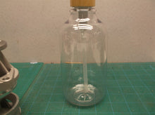 Bamboo pump hand soap / hand sanitizer clear bottle