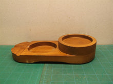 Wooden Whiskey Glass Tray and Cigar Holder missing metal insert