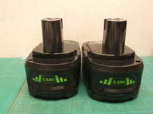 lot of 2 Rechargeable Lithium Ion Battery for Ryobi Power Tool P108 18V 8Ah P108