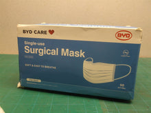 BYD CARE Face Flat Mask Disposable Single Use Box of 50 Masks