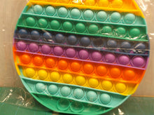 7.5" round rainbow Push Pop Bubble Fidget Sensory Toy - for Autism, Stress, Anx
