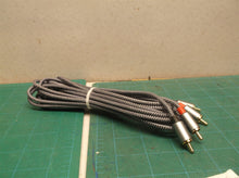 braided dual red and black 6ft audio cable