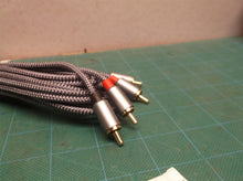 braided dual red and black 6ft audio cable