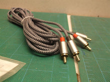 braided dual red and black 6ft audio cable