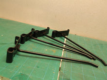 4 7" black retail display hooks