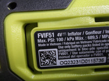 Ryobi FVLF51 USB Lithium Cordless High Pressure Portable Inflator NIO battery ca