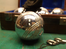 6 ball 73mm Metal Boules Petanque set 6 silver balls Wooden Case
