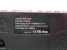 Onlyee CR1001F Digital Alarm Clock with Digital Projection no cables