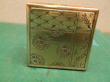 BRIGHTON Square Silver Tone Desk Clock Floral - 2.25”