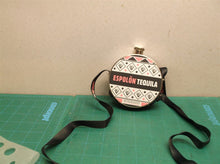 Espolon Tequila- Round Canteen Style Flask - Stainless Steel