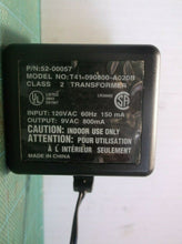 P/N #52-00057 Model #T41-090800-A020B Power Adapter Output 9V Input 120V