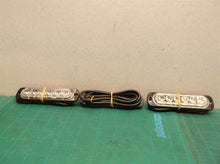 Lot of 2 4.37 in. White/Amber Horizontal 6 LEDs Strobe Light