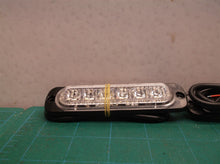 Lot of 2 4.37 in. White/Amber Horizontal 6 LEDs Strobe Light