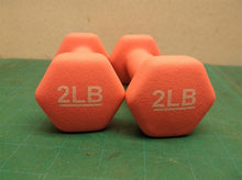 (2) 2lbs Neoprene Dumbbell Weights Pink