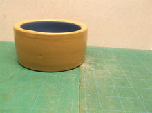 5 in. Blue and Tan Glazed Ceramic Pet Food Bowl