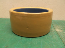 5 in. Blue and Tan Glazed Ceramic Pet Food Bowl