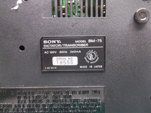 Sony BM-75 Dictator/Transcriber Tested Powered On