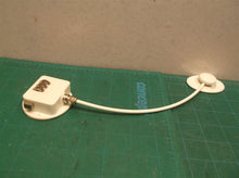 Combination Type Door Cable Lock White Code Set to 000