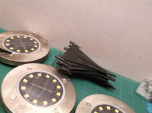Set of 7 Silver Solar 12-LED Outdoor Path Light