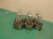 Lot of 6 Outdoor Solar Lights Chrome Base No Stakes