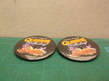 2 celebrating a queen's birthday "Josephine" buttons 2.5"