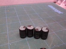American Flag Tire Valve Stem Caps 5 Pack | Black