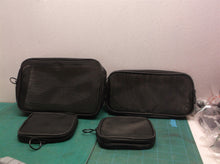 Assorted Size Cosmetics Travel Bag - Black Mesh 4pcs