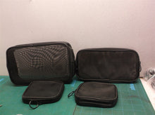 Assorted Size Cosmetics Travel Bag - Black Mesh 4pcs
