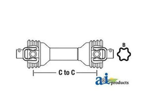 W250012100202 Driveline, Complete With 1-3/8" 21 Spline End Yokes