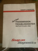 Snap-On Fast-Track Trans Troubleshooter GM FORD CHRYSLER JEEP User's Manual
