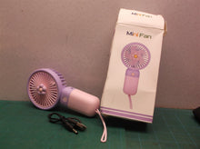 Rechargeable mini fan purple