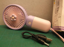Rechargeable mini fan purple