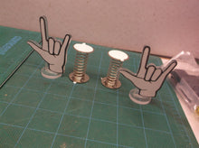 2 stick on asl love you spring hand