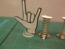 2 stick on asl love you spring hand